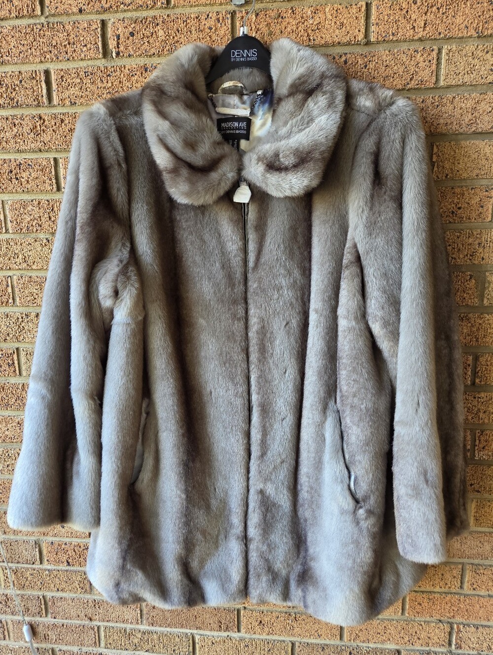Dennis Basso Madison Ave Collection Faux Fur Coat Taupe Beige Size 1X nwot